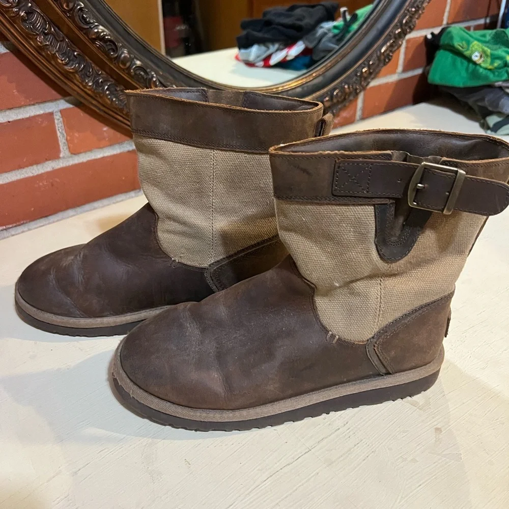 UGG Dark Brown and Tan Boots